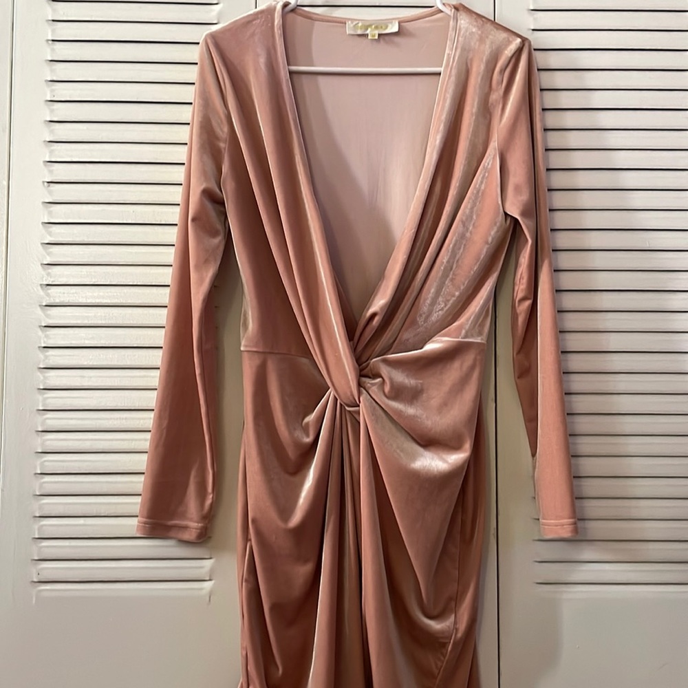 Tie dress blush